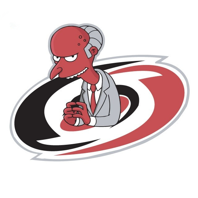 Carolina Hurricanes Simpsons iron on heat transfer